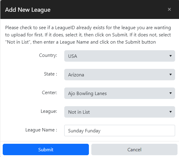 Available LeagueIDs